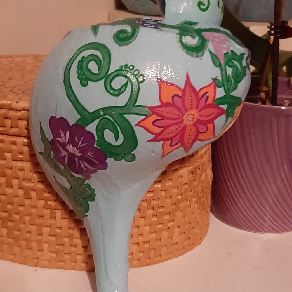 🐚🐠Large hand-painted conch shell